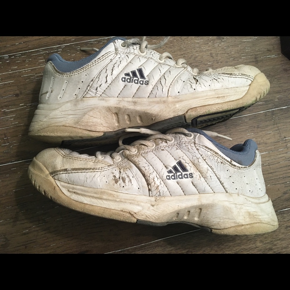 Vintage 90s Adidas sneakers white leather kicks